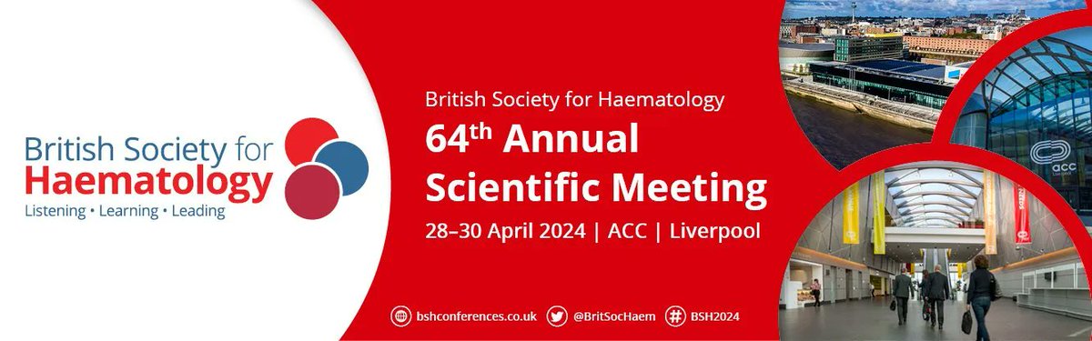 Looking forward to #BSH2024 loving to #Listen #Learn and #Lead @BritSocHaem #ACCLiverpool #Haematology