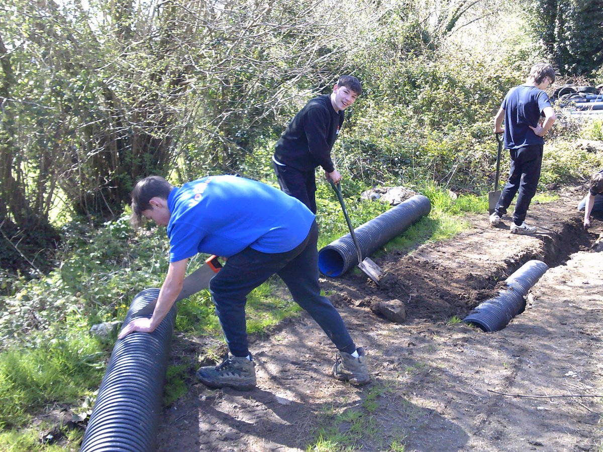 NorthCornwallAP's tweet photo. NCA students at @DartmoorZoo have today improved the drainage of an area of the zoo. The students decided to do this of their own accord by planning the job, digging trenches and then laying drainage pipes. A stunning day and brilliant work ethic #thisap https://t.co/C6LJVSiZqC
