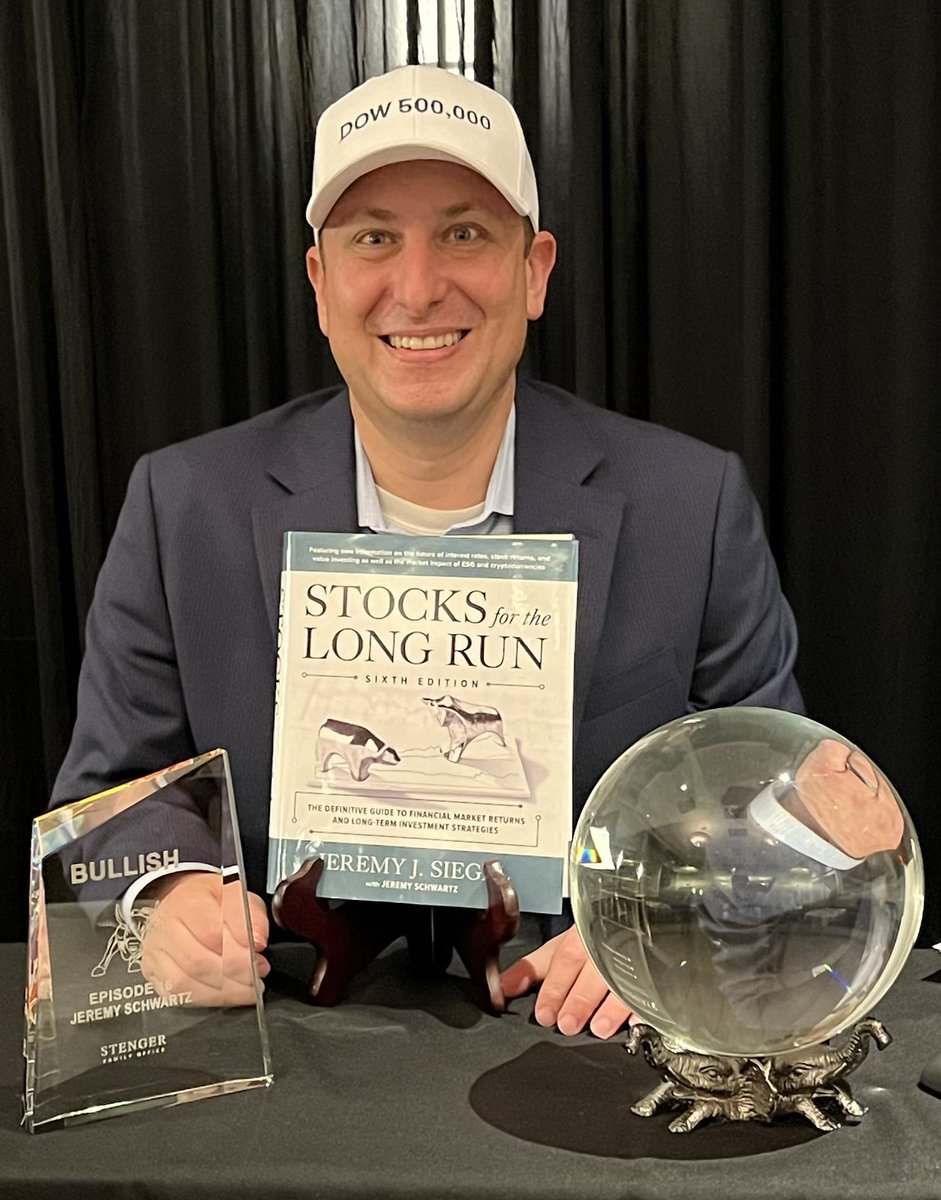 This was my first podcast that brought a crystal ball to our live event with special Dow target hats for the end of our careers. My over /under is 45 years from now -a 6% return -before I turn 90 god willing. 🙏to Nick Stenger’s bullish podcast open.spotify.com/show/0ZJvJKUAE…