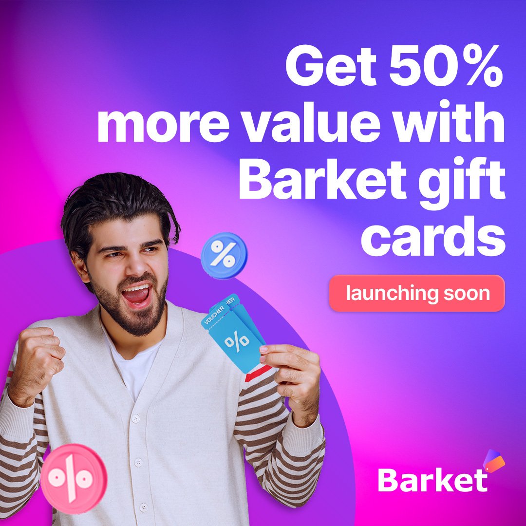 Experience the joy of giving with Barket Gift Card! Launching soon with an exclusive offer: get 50% more value. 

Don't miss out!
.
.
.
.
#BarketGiftCard #GiftGiving #ExclusiveOffer #LaunchEvent #GiftIdeas #MoreValue #SpecialPromotion #StayTuned