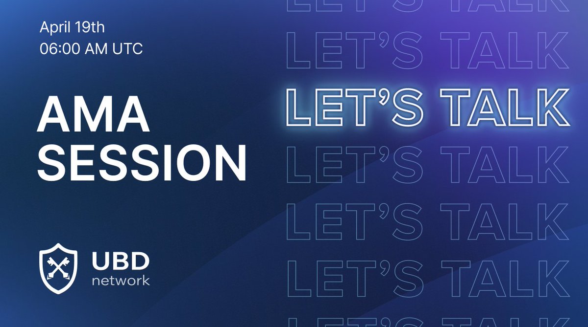 ubdnet's tweet photo. 📢 A slight time change in tomorrow's #AMA session

Next AMA details

📍 Date: 19.04.2024
📍 Time: 06:00 AM UTC
📍 Location: Twitter Space

See you there!

#DeTrust $UBDN https://t.co/ZNJrvEAwAT