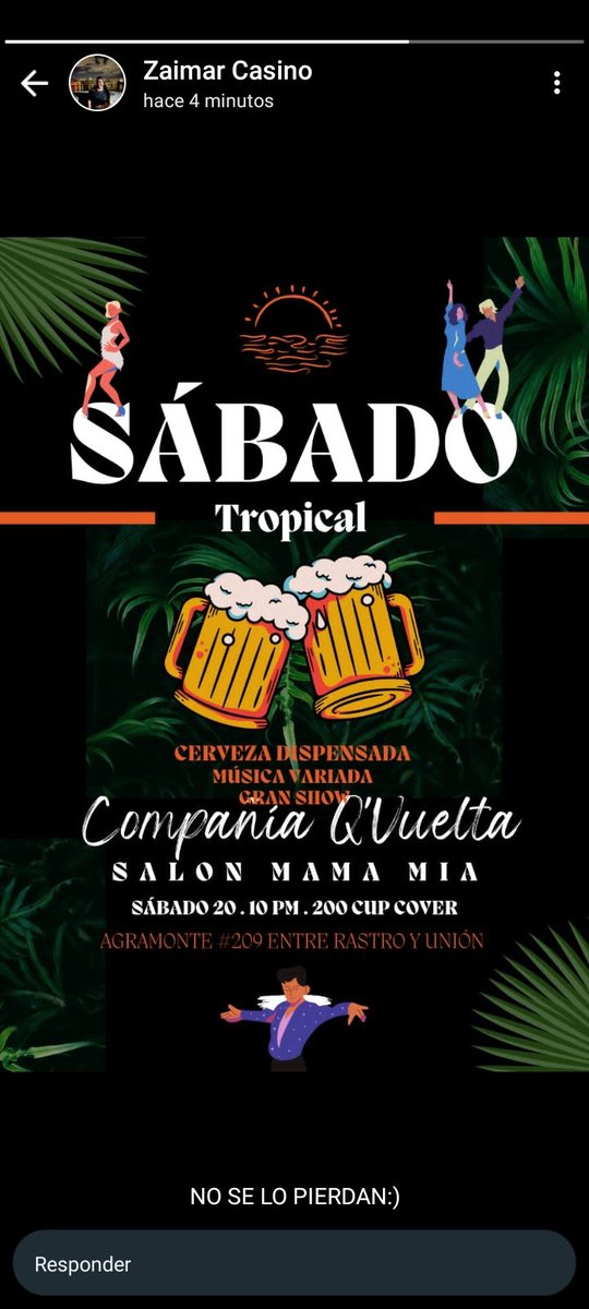 DivisA97's tweet photo. Para los que son de Holguín y gustan de bailar algo que no sea reparto solamente y buscan una noche diferente. Lléguense que no se van a arrepentir. https://t.co/l4YEkE8lnX