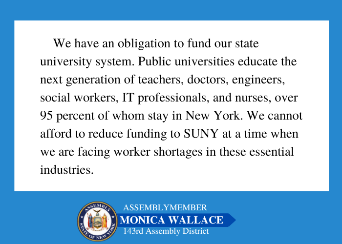 We must adequately fund our @SUNY system!