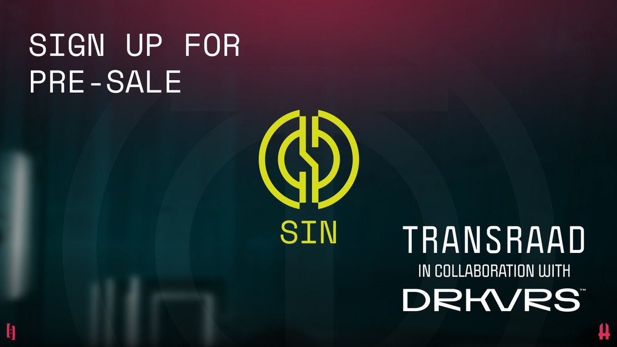 Dear community, We’d like to remind you about the SIN token pre-sale, officially emitted by TRANSRAAD DAO. It will grant you access to D1: a DRKVRS beta, which is about to set off in Q3 2024. Want some extra benefits? Sign up for the pre-sale whitelist at @transraad website and…