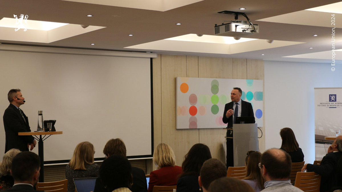 NorwayEU's tweet photo. How can public procurement secure decent working conditions? This was the topic of today's event hosted by @NorwayEU and @EU2024BE 🇳🇴🇧🇪
- Public procurement has the potential to be a catalyst for positive social and environmental outcomes, said 🇳🇴 State Secretary @toreosa @NFdep https://t.co/Paryiiw3id
