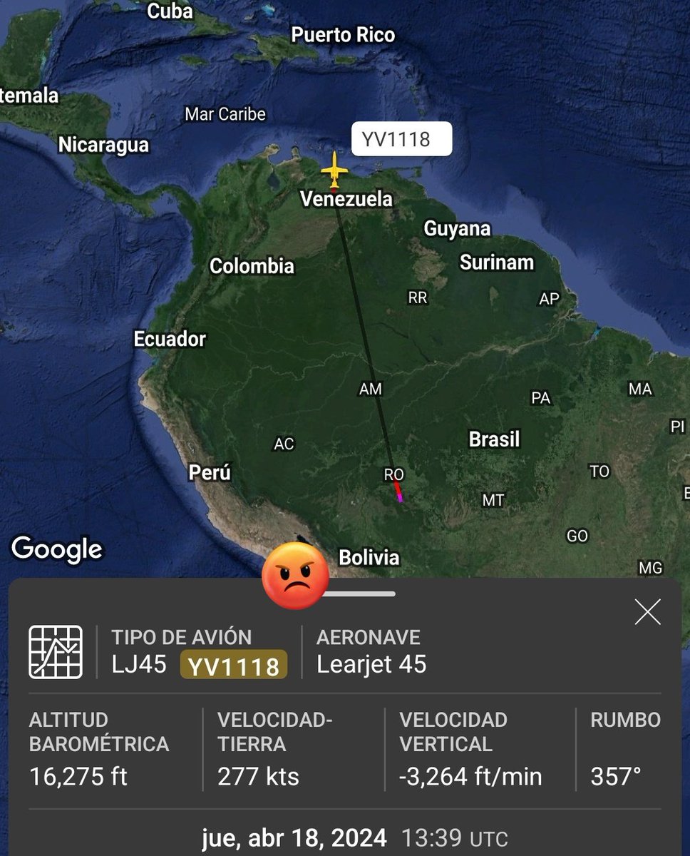 Arr3ch0's tweet photo. Hoy retornó de Bolivia el PDVSA #YV1118 luego de visita de unas 20hrs. Una colita a Evo Morales. https://t.co/MJYJdNVktW