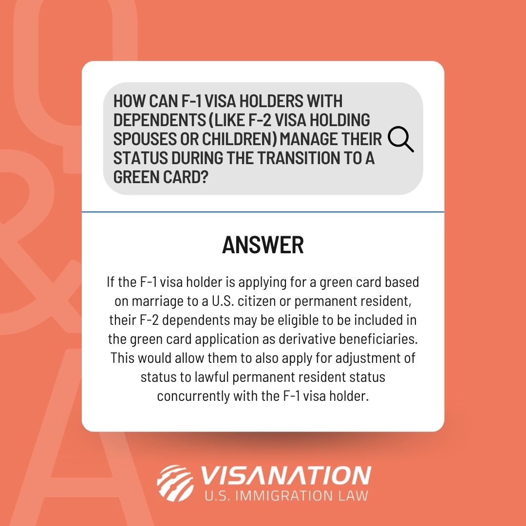 If you're an F-1 visa holder dreaming of transitioning to a marriage-based green card, swipe to learn how! #visanation #MarriageGreenCard #f1visa #f1visastudent #GreenCard