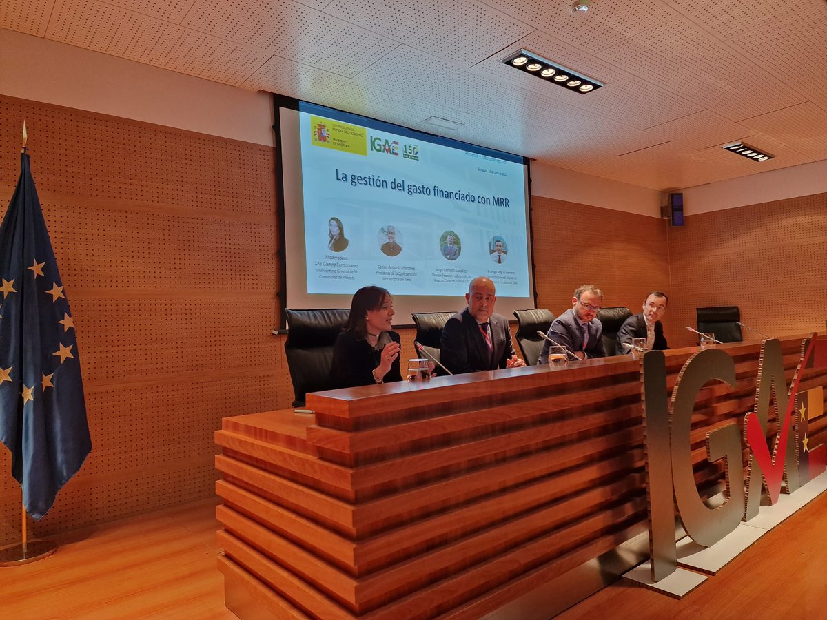 El Pdte Carlos Arrazola participa en las jornadas 150 aniversario de la IGAE @Haciendagob, sobre la gestión del gasto financiado con @P_Recuperacion: 'El control es bueno, nosotros también somos un organismo de control. La IGAE nos ha ayudado para cumplir con nuestros cometidos'