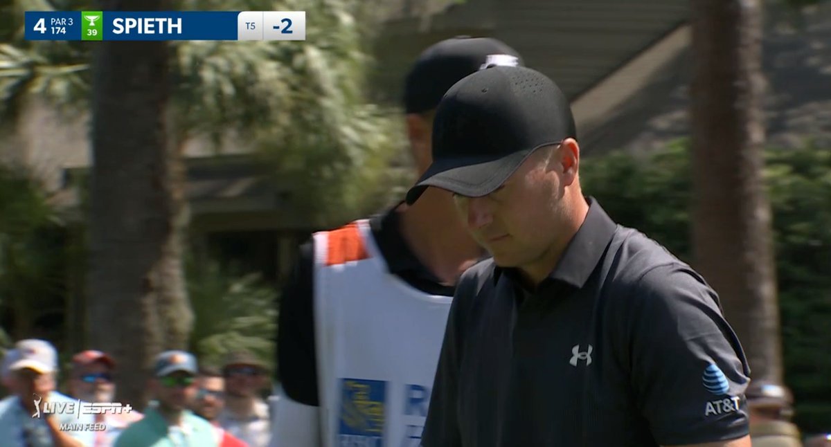I know he wore it last week, too, but this hat is quite a choice by Spieth.