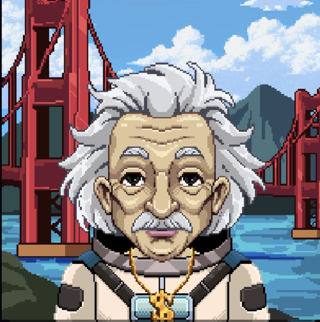 heatheraberrie's tweet photo. Minted my first Solana NFT @solana with Nomads @NomadsTR on Magic Eden @MagicEden 
Albert Einstein with a Space Suit 🚀and 💎BLING💎 Chain 🤩🙌 https://t.co/GhTq9Of888