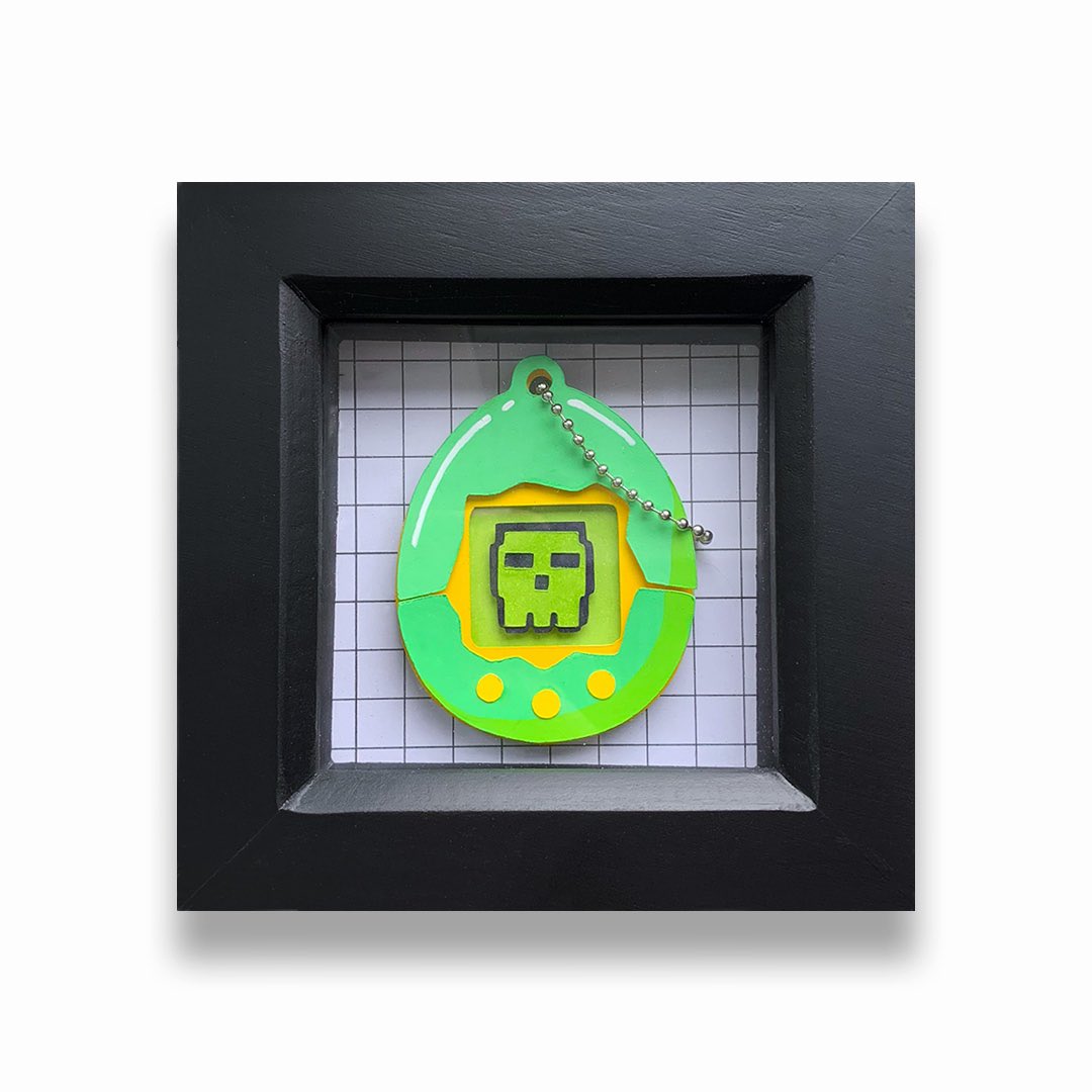 remouse1991's tweet photo. My Tamagotchi paper cuts are now available through my online store! Each one is meticulously handcrafted, making them individually unique. These nostalgic pieces of art offer all the charm of owning a Tamagotchi without the worry of it ‘dying’! Simply click the link in my profile https://t.co/V7KkJkFwJ1