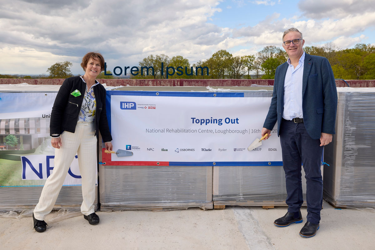 This week saw an important milestone for the @NRCrehabUK - a formal topping out ceremony, it is exciting to see it take shape and was good to join our partners @LboroPR @nottmhospitals @MedicineUoN @LoganPip shorturl.at/hlqOV