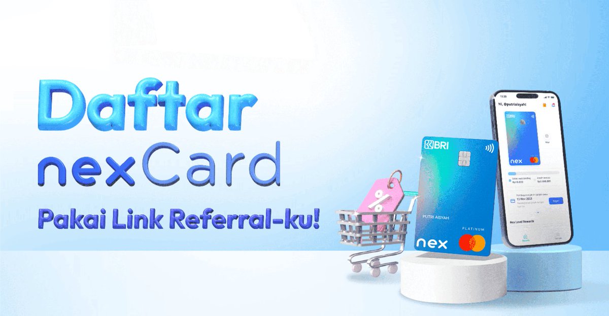 Daftar Nex Card deh, kartu kredit next generation yang banyak untungnya.

🙌🏻 Welcome bonus voucher belanja Rp100.000
🙂 Tanpa biaya tahunan
📱 Kontrol pengeluaran real-time
💳 Banyak diskon dari BRI

Pakai referral link untuk daftar Nex Card: appnex.app.link/bn19cdk4