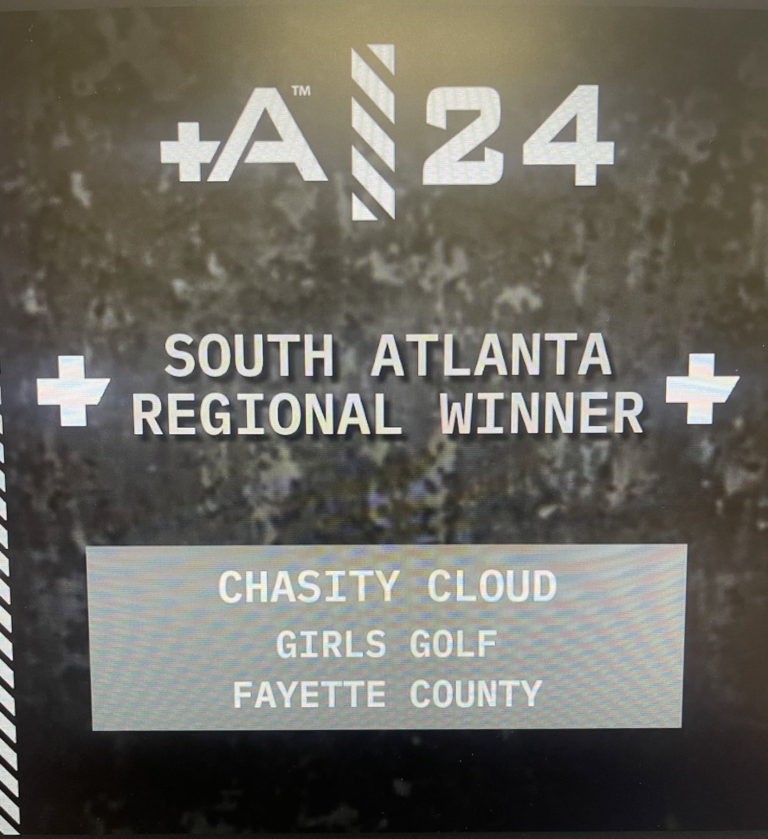 Congratulations to FCHS Golf Athlete  Chasity Cloud for being selected as the SOUTH ATL Regional Winner. 🖤💛🐅@PositiveAthGA #PositiveAthlete #gotigers
