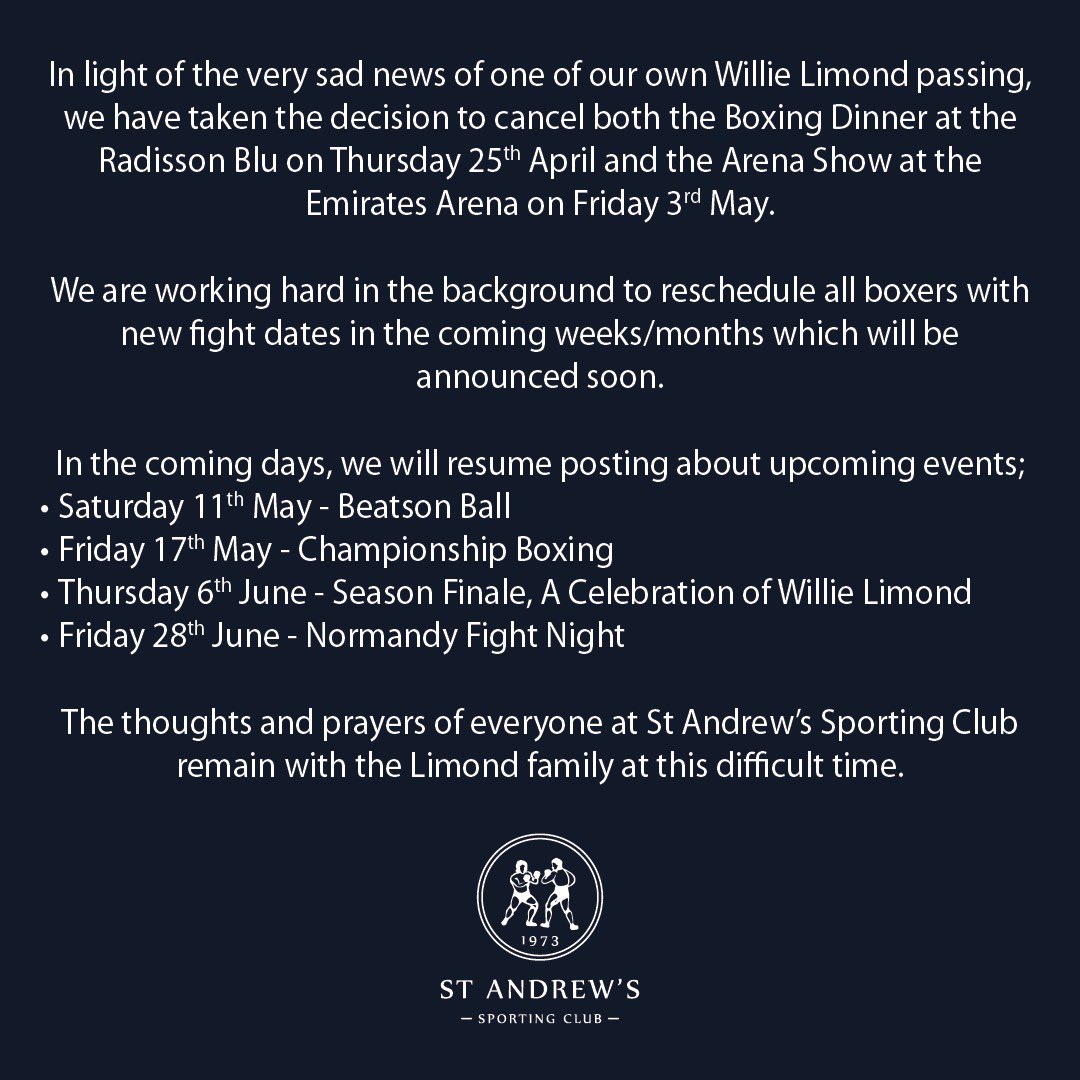 An update from St Andrews Sporting Club.