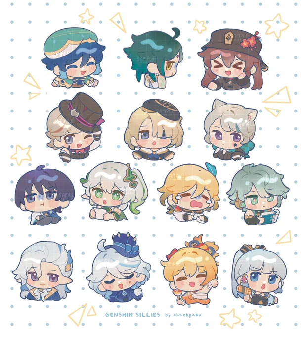 Genshin sillies! They come in pairs or trios, do u spot them all? 