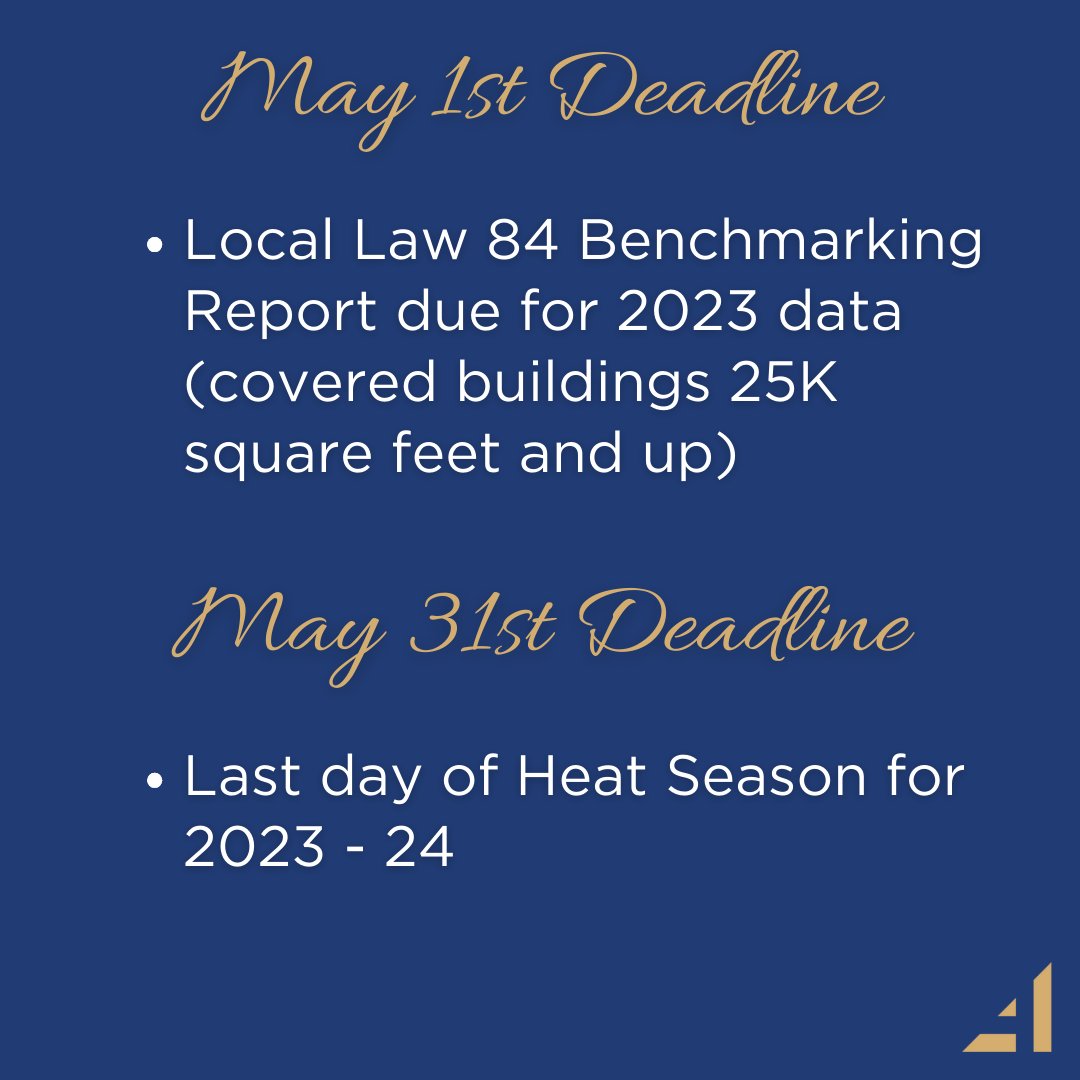 There are two compliance deadlines in May. Don't miss them!

#nycrealestate #nycliving #property #investment #condo #coop #buildingmanagement #facilitymanagement #propertymanagement #buildingmaintenance #buildingmanager #buildingservices #buildingcompliance #compliancedeadlines