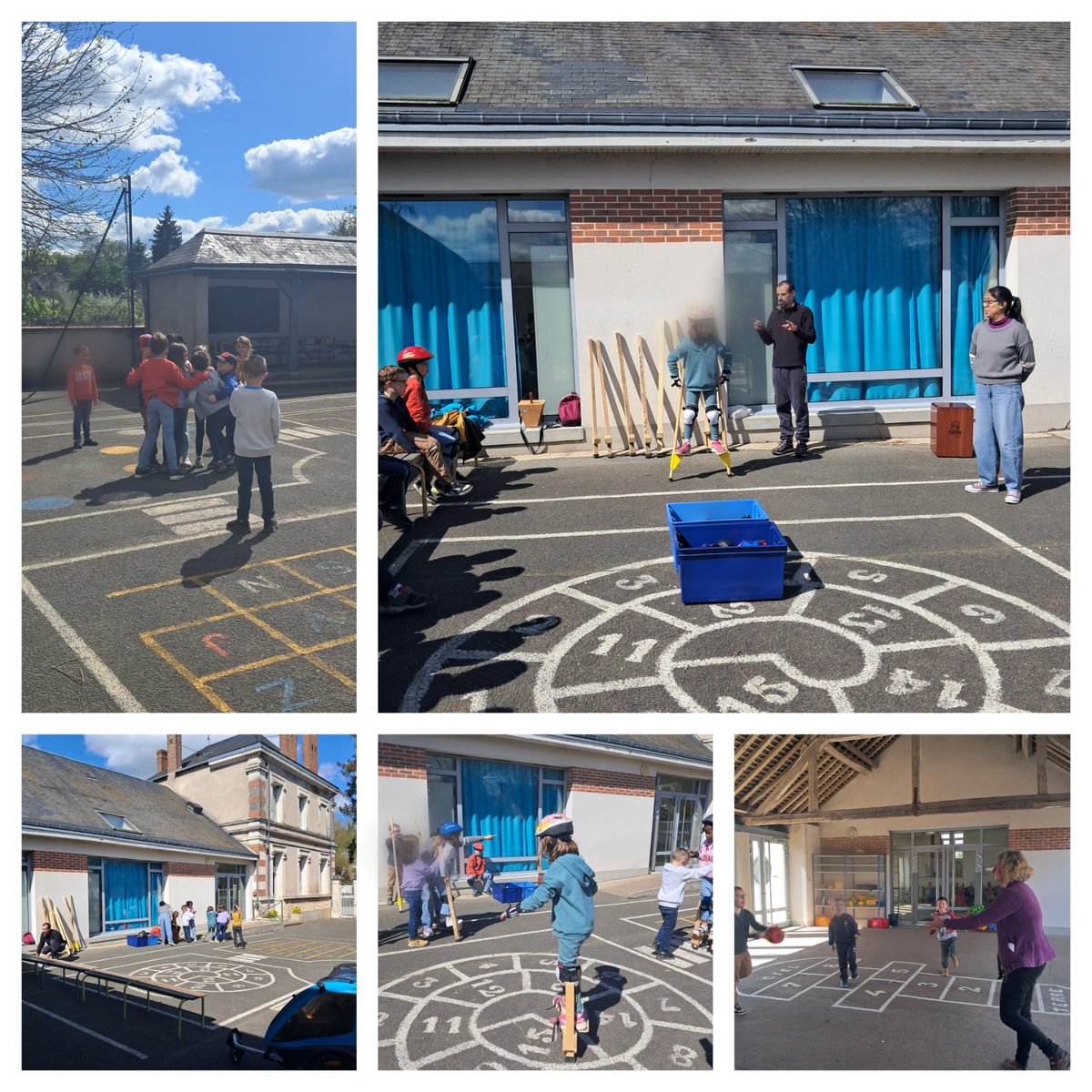 Début du projet pour les élèves impliqués de #Manzange autour des arts de rue entre danse, musique et échasses avec l'engagement de l'équipe enseignante et les artistes de la compagnie #Kaminu.