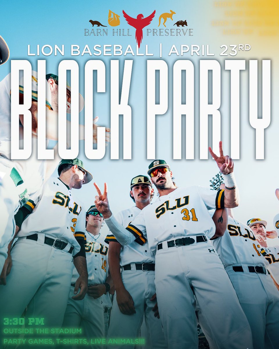 Lion fans we will be back in the Pat next Tuesday, April 23rd for another $2 Tuesday! Come out early for 3:30 to enjoy a pre-game block party sponsored by Barn Hill Preserve! We will have Party Games, T-Shirts, & Live Animals! #LionUp | #HammondAmerica