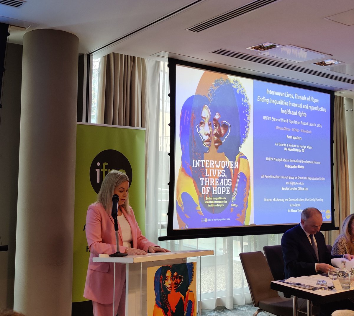 'Parliamentarians have a crucial role to play in championing reproductive rights through awareness-raising, advocacy and ensuring ongoing political support and funding.' - Senator @LorrCliff opens the 2024 @UNFPA report launch. #ThreadsOfHope #ICPD30 #GlobalGoals