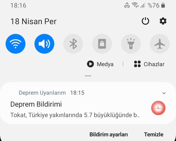 TOKAT 5.7 deprem