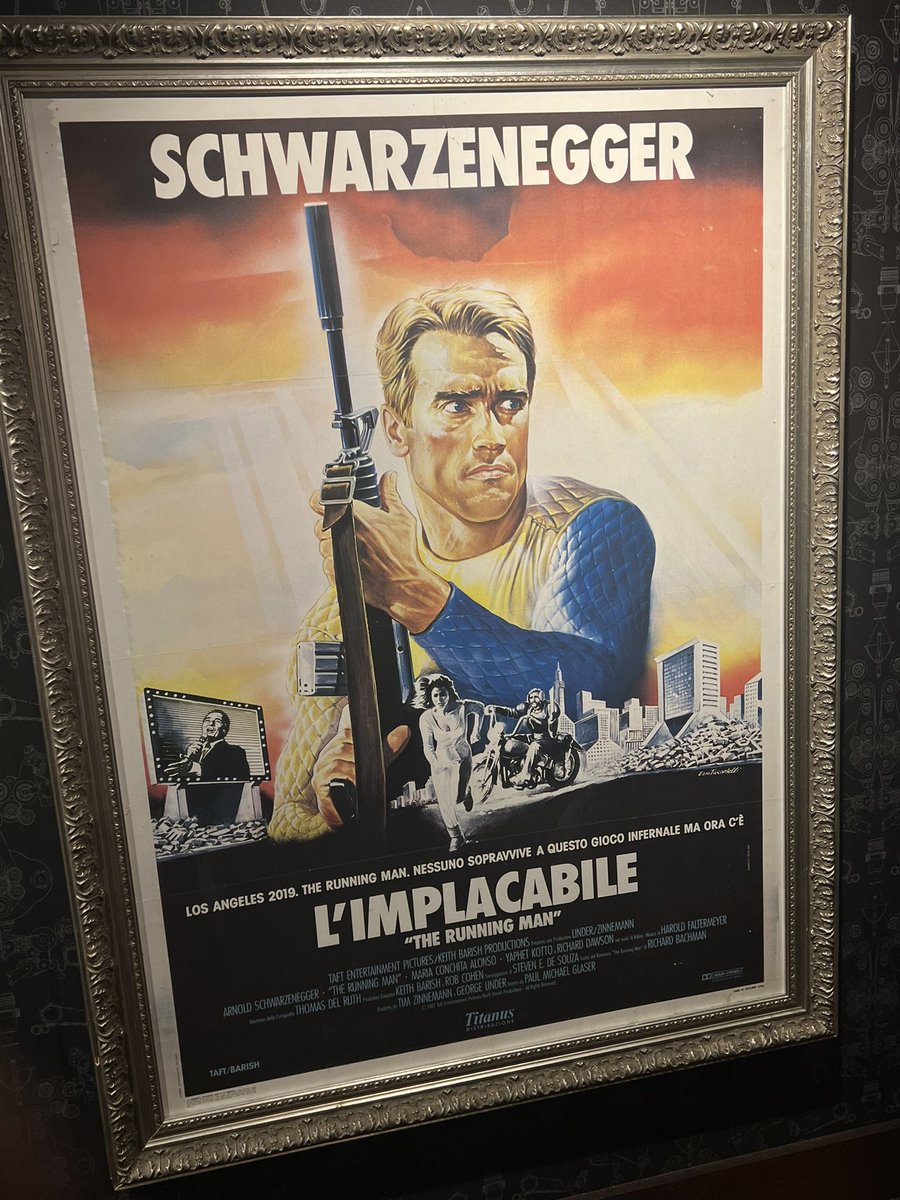 A Foreign Poster for The Running Man last night at The Alamo Draft House. #therunningman #alamodrafthouse