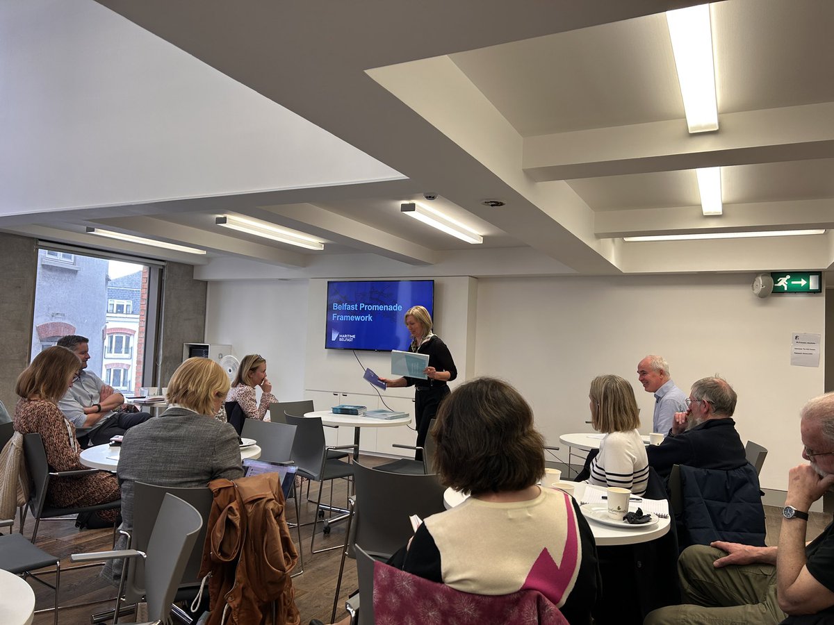 Great afternoon at the HED Heritage Stakeholder group hearing all about Belfast Stories &amp; sharing how heritage stories shaped our Waterfront framework &amp; Where Belfast Begins story plan. And it’s #WorldHeritageDay!