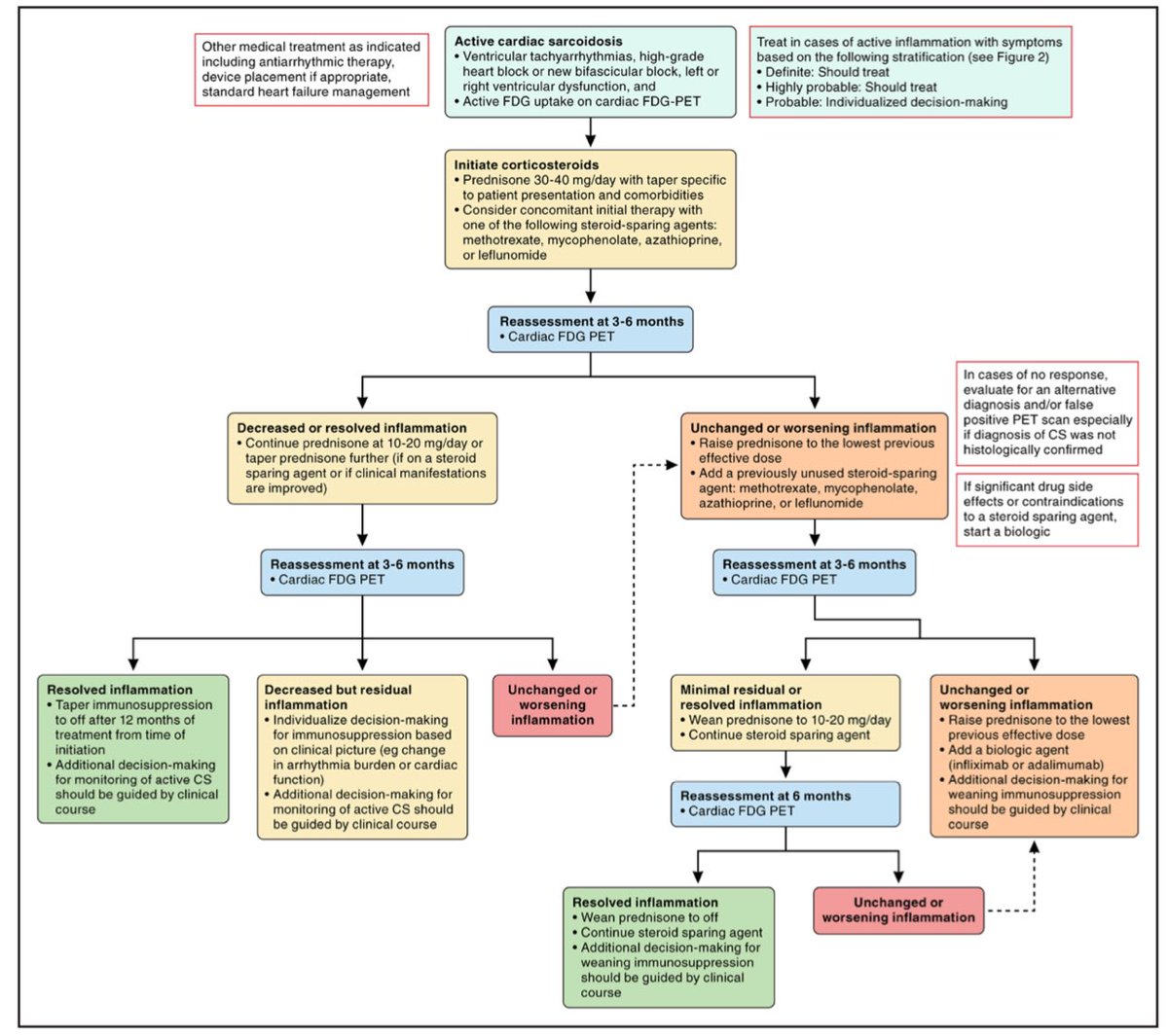 🔴 Diagnosis and Management of Cardiac Sarcoidosis: A Scientific Statement From the American Heart Association #openaccess #2023Review 
 
ahajournals.org/doi/abs/10.116…
#CardioEd #Cardiology #FOAMed #meded #MedEd #Cardiology #CardioTwitter #cardiotwitter #cardiotwiteros #CardioEd