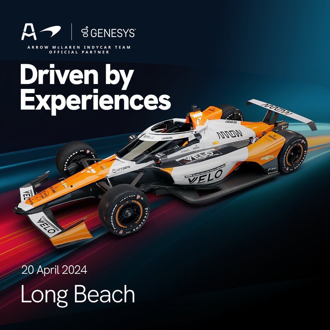 Are you ready for a #200mphBeachParty? We’re ready to watch @ArrowMcLaren on the track this weekend powered by data and innovation! 🏁​ Good luck at @GPLongBeach 💪 ​ #DrivenByExperiences