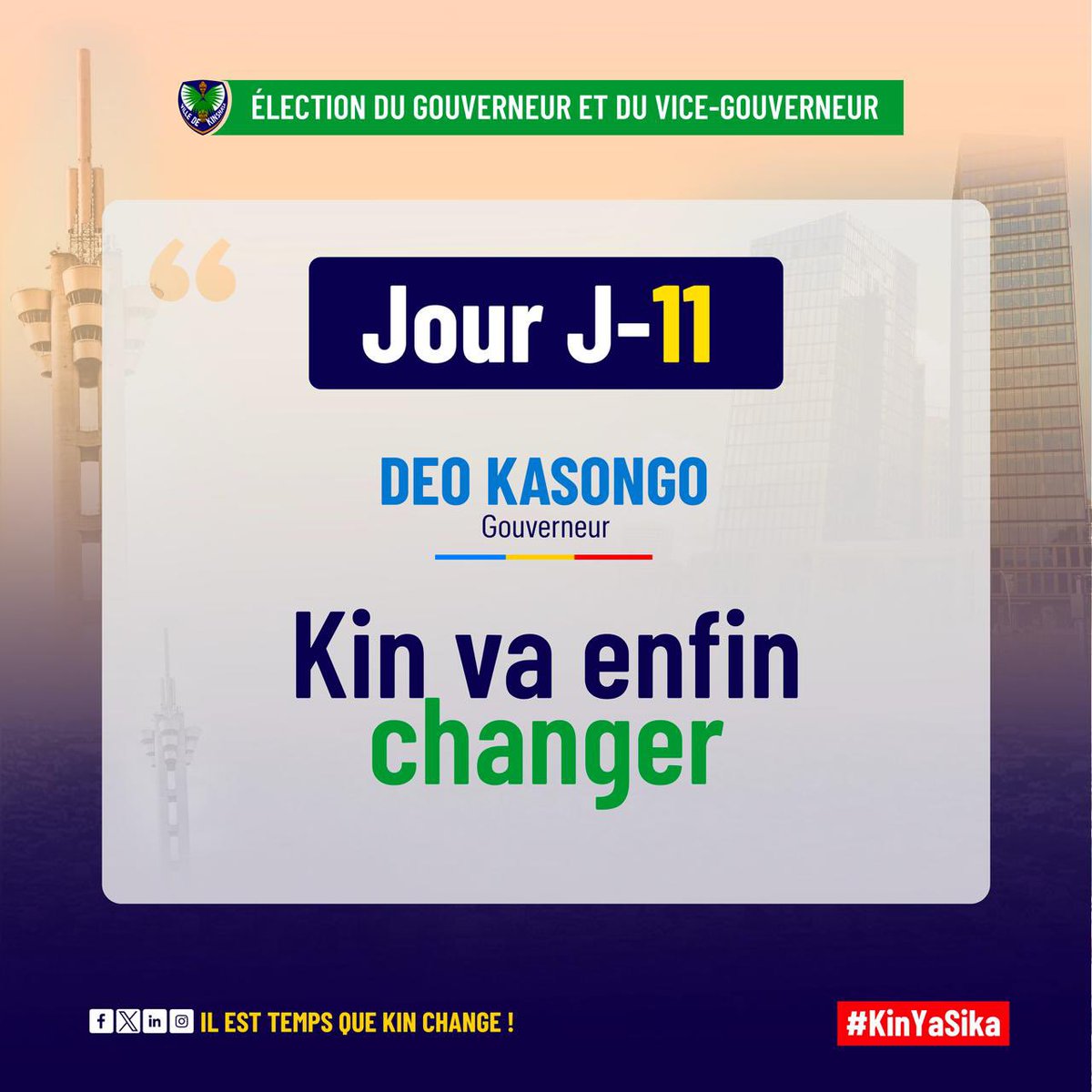 Il a encore plu aujourd’hui à Kinshasa. Mais après la pluie, la ville nous montre son visage caché. Ou pas si caché que cela. À 11 jours des élections au Gouvernorat, le compte à rebours est lancé. Kinshasa doit changer ! Avec @deodivo La charge revient aux députés provinciaux.