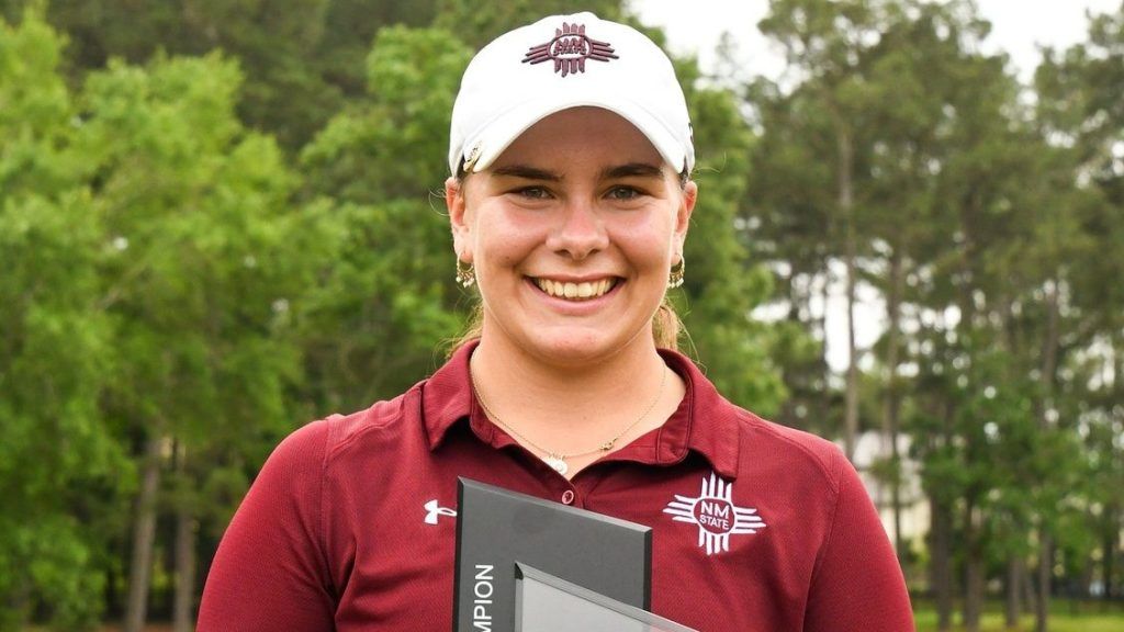 New Mexico State's Emma Bunch has won five straight tournament this spring golfweek.usatoday.com/2024/04/18/col…