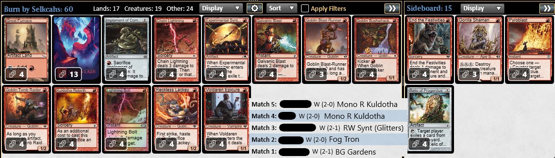 #1🏆 Mono R Kuldotha 🤢🤢🤢🤮🤮🤮 boring deck running against time to farm QPs to play the showcase Decklist by @selkcahs @fireshoes @PauperDecklists