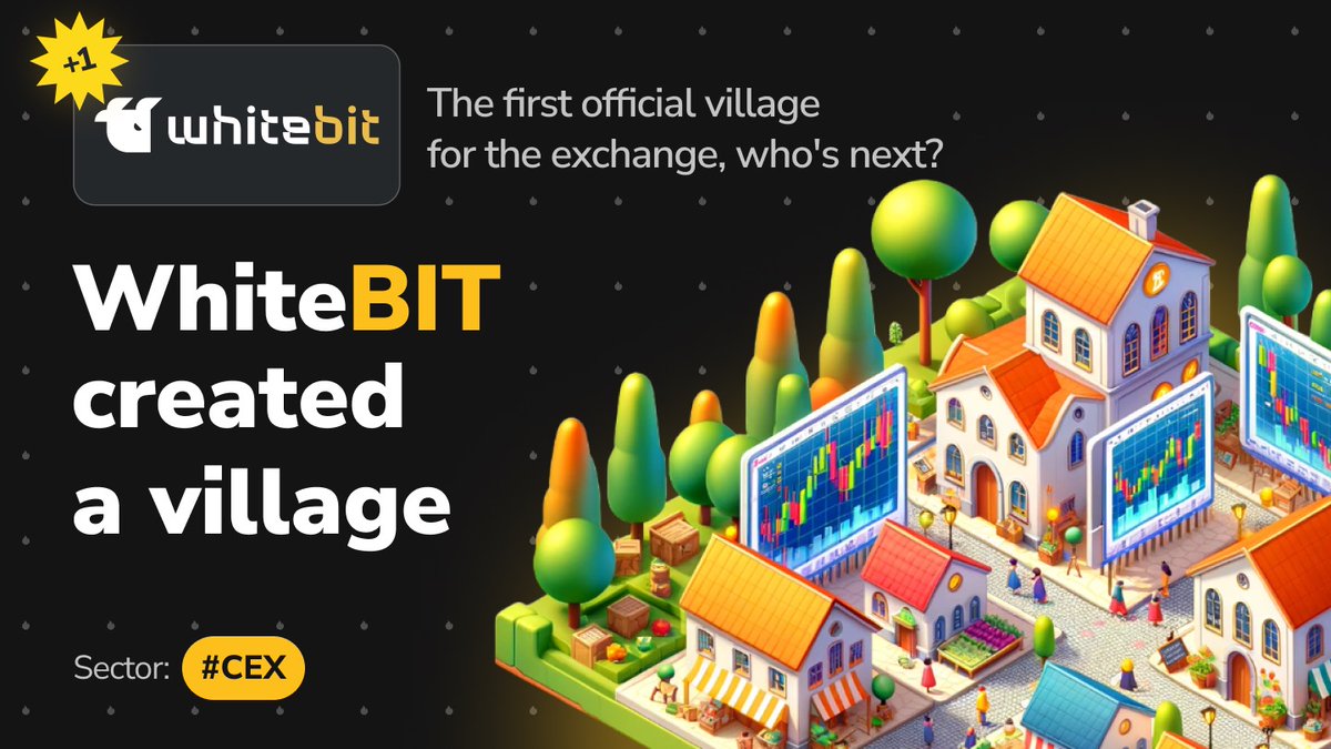 🛖 The first official village from a crypto exchange @WhiteBit is one of the largest European centralized crypto exchanges, with more than 4 million users worldwide. 💛 We are happy that more and more big projects are bringing community to the @hotdao_ ecosystem 🔥r