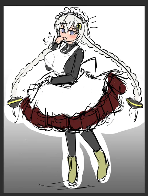 次はメイドあかりちゃん描きますが今日はもう寝ます 
