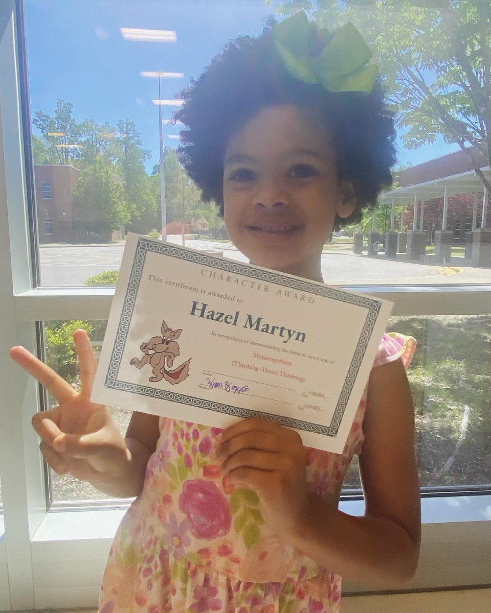 The3Martyns's tweet photo. Congratulations, Hazel! 🎉 Hazel was awarded the Metacognition Award for her deep thinking skills 🧠 @FPDES  Keep shining bright, Hazel! ✨

She gets it from her Momma 😉 https://t.co/PhNfjN8tAa