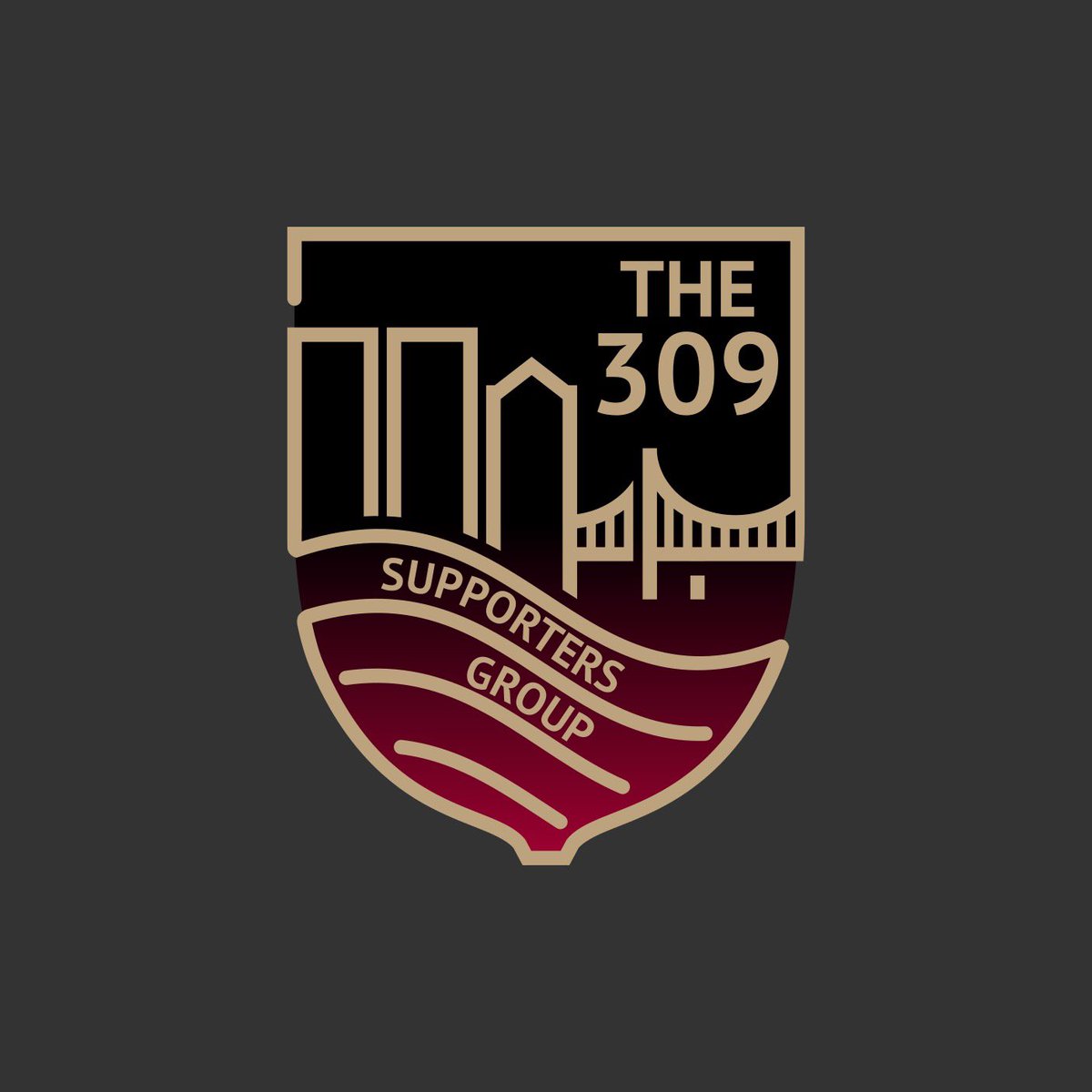 drewclark98's tweet photo. 🚨OFFICIAL🚨

A new identity for The 309. The official badge for the premier supporters group in USL 2. We honor iconic landmarks in the Peoria area, along with our river in red. There is blood in the water when opposing teams travel to Peoria. https://t.co/k6QmXlUfmk