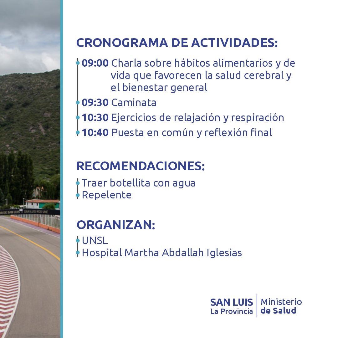 Los invitamos a compartir una mañana de charlas, ejercicios y actividades para seguir conmemorando el Día Mundial de la Salud con nuestro equipo del Hospital de Potrero de los Funes. 🫂🏥