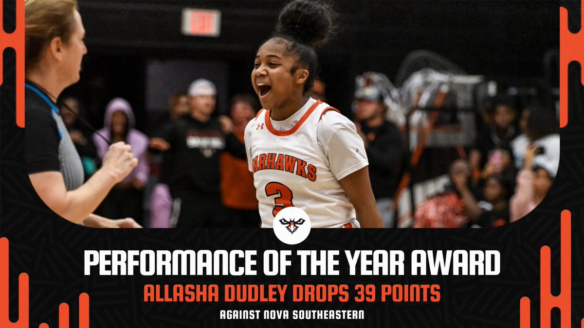 This season's Performance of the Year was secured by <a href="/AUMWarhawksWBB/">🏀AUM Women’s Basketball</a>'s Allasha Dudley, who dropped 3️⃣9️⃣ points to help beat Nova Southeastern!

#WeAreAUM