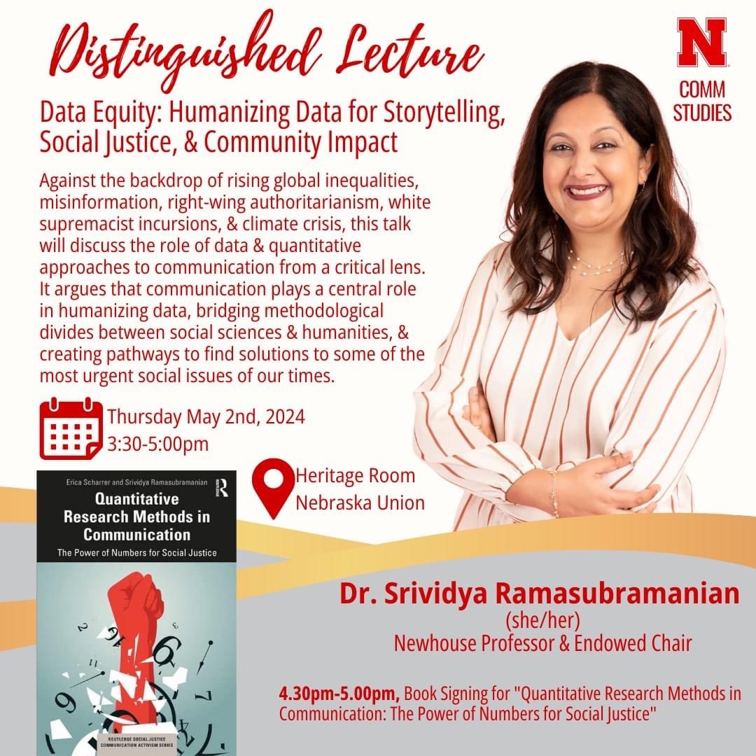 Honored to be invited for this Distinguished Lecture at U of Nebraska Lincoln.