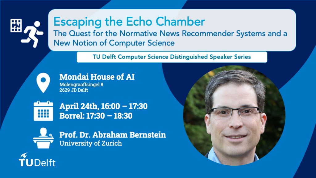 Ujwal Gadiraju (@ujlaw) on Twitter photo 💡Excited to host Prof. Abraham Bernstein from <a href="/UZH_en/">University of Zurich</a> at <a href="/EEMCS_TUD/">TU Delft EEMCS</a> for a Distinguished Speaker Series lecture next week. 🙏If you are in our neck of the woods, please do join. The lecture will be followed by a classic Dutch borrel – do indulge!
<a href="/wisdelft/">WIS Delft</a> <a href="/TUDelft_AI/">TU Delft | AI Initiative</a> <a href="/UZH_ch/">Universität Zürich</a> 💡Excited to host Prof. Abraham Bernstein from <a href="/UZH_en/">University of Zurich</a> at <a href="/EEMCS_TUD/">TU Delft EEMCS</a> for a Distinguished Speaker Series lecture next week. 🙏If you are in our neck of the woods, please do join. The lecture will be followed by a classic Dutch borrel – do indulge!
<a href="/wisdelft/">WIS Delft</a> <a href="/TUDelft_AI/">TU Delft | AI Initiative</a> <a href="/UZH_ch/">Universität Zürich</a>