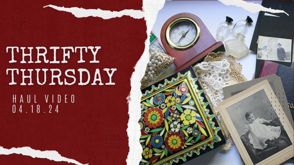 A new #ThriftyThursday video is now up over on YouTube: buff.ly/4aEKIbY  
(If you know what those rolls of plastic, holey things are - let me know!)
#haulvideo #estatesalefinds