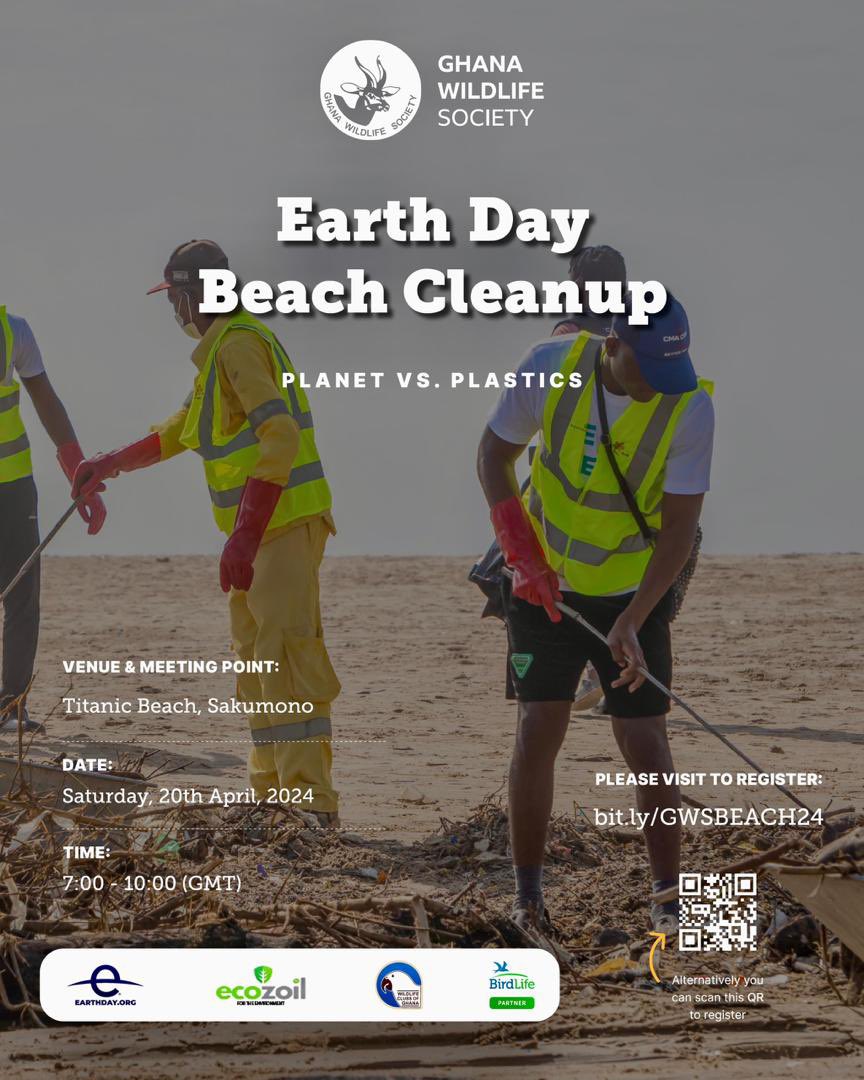 To honor World Earth Day, Ecozoil, in partnership with Ghana Wildlife Society, invites you to join us for a beach clean-up event at Titanic Beach in Sakumono. 

#Ecozoil #BeachCleanup