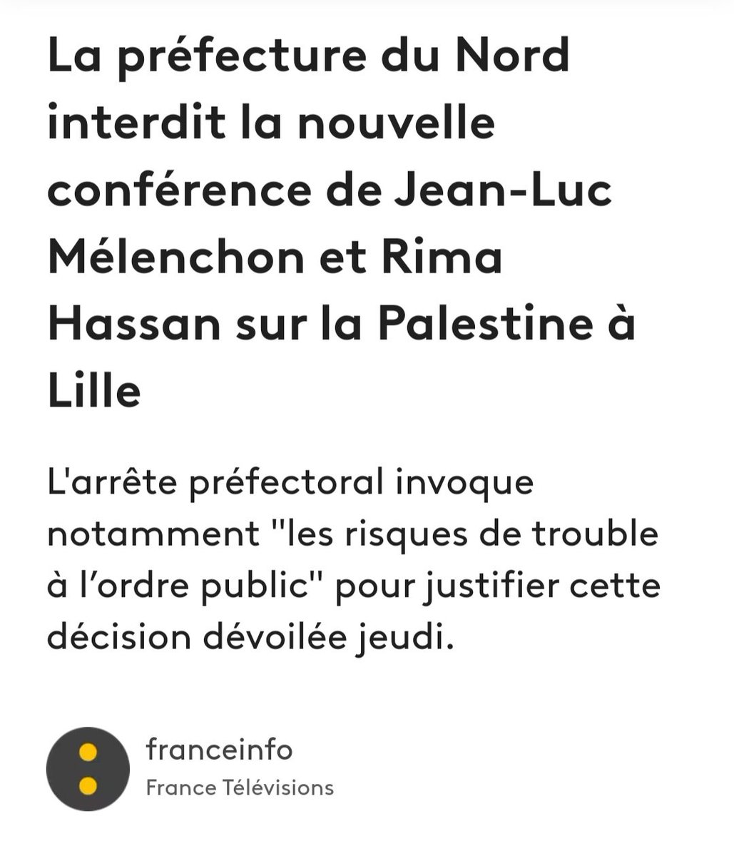 On a d'autres exemples, en pleine campagne électorale, d'une interdiction de meeting d'un des principaux opposants  (en France, hein...) ?