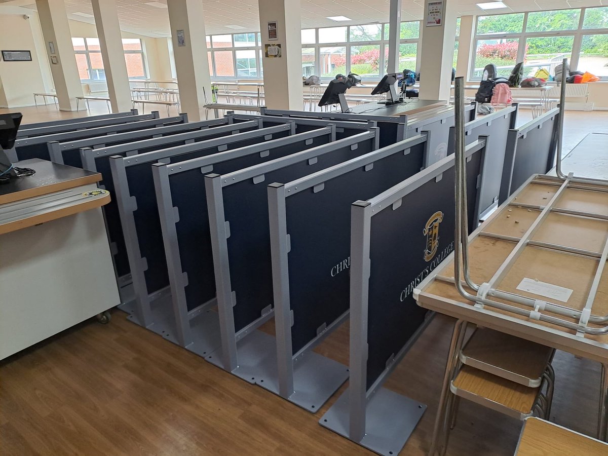 elygramarketing's tweet photo. Selection of barriers delivered to a couple of schools is the South East.  New designs come with powder coated posts/frames in any colour. You choose. Call 01244399900 #queueingbarriers. Now discounted until the end of April so don’t miss out https://t.co/oQXxU9m44w