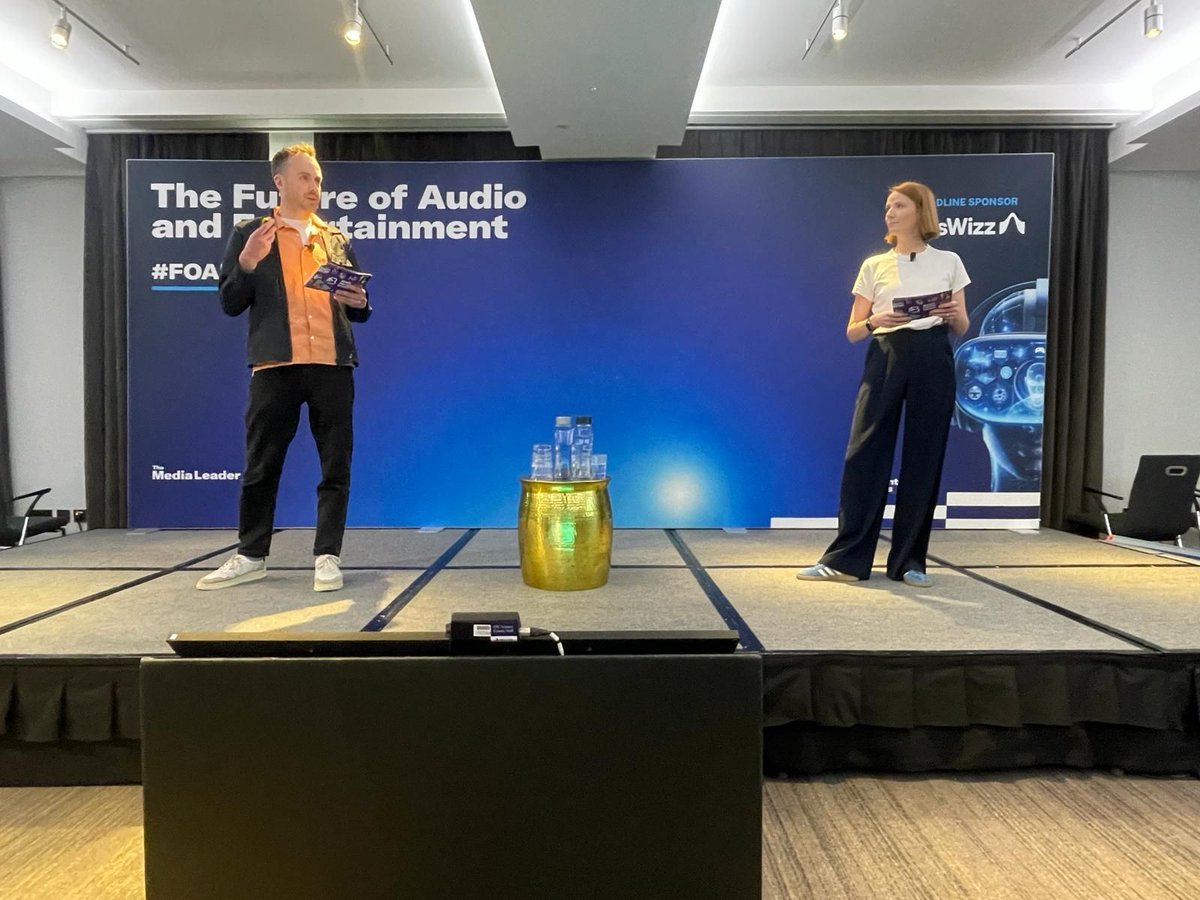 📻 @georgecbutler and Jenna Voyce discuss the Audioverse at @AdwantedEvents #FOAE: “It’s vital that what radio “is” continues to change, that as a sector audio keeps innovating, but all whilst keeping its human core that connects with audience better than any other medium”