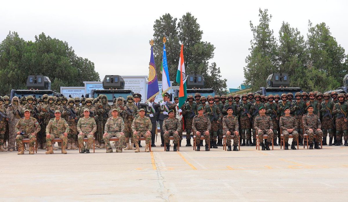 adgpi's tweet photo. #IndiaUzbekistanFriendship🇮🇳🇺🇿

General Manoj Pande #COAS visited Termez Training Area to witness the Joint Military Exercise #DUSTLIK between the Armed Forces of #India & #Uzbekistan and was briefed by the Contingent Commander about the ongoing Exercise. #COAS interacted with the participating contingents & highlighted the importance of enhancing interoperability & camaraderie through such Joint Exercises.

#IndianArmy

@amb_tashkent