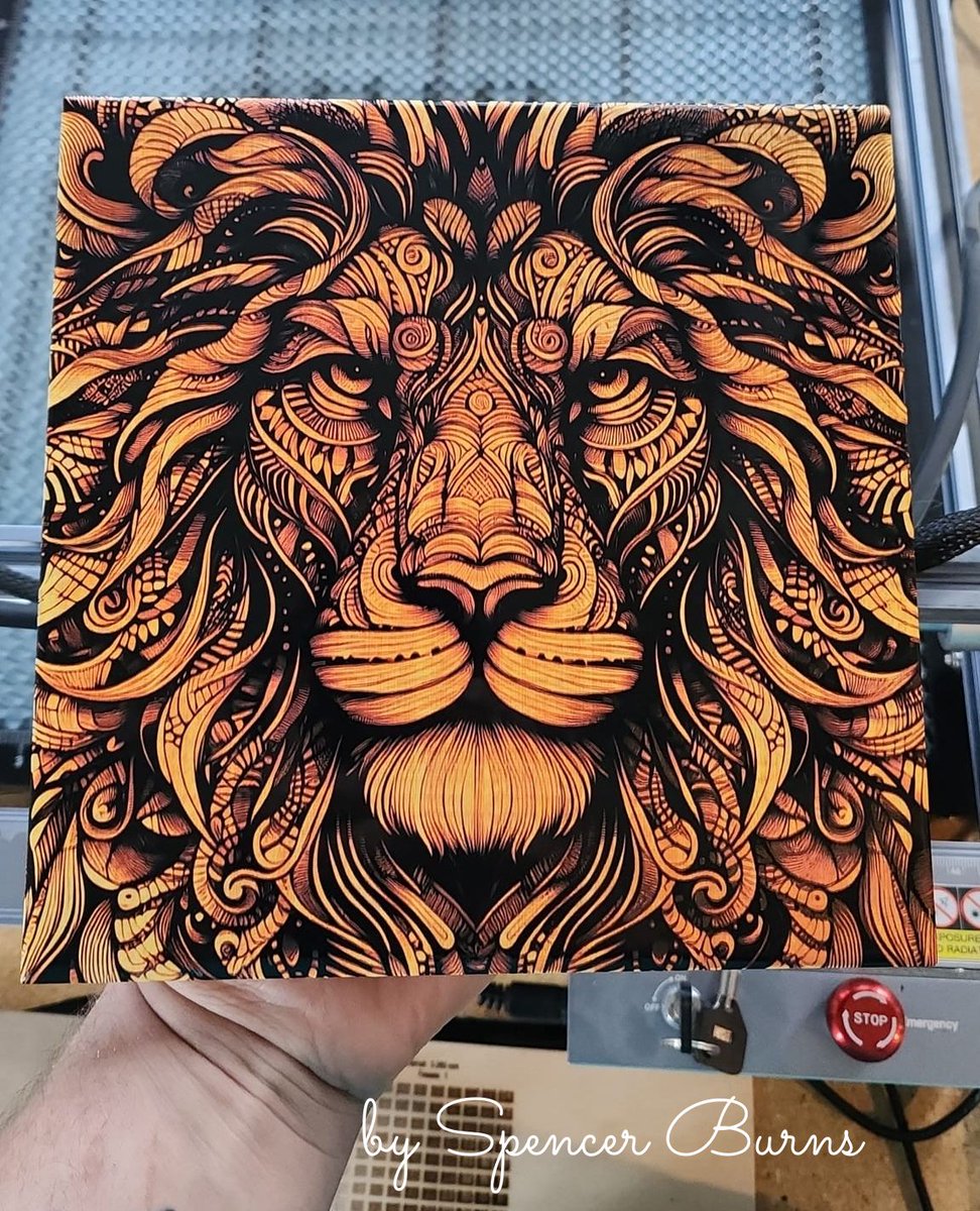 CrealityFalcon's tweet photo. Tie engraving case from Spencer Burns,Bravo!
Project Detial:
-Tile painted yellow orange red and black one coat each
-Creality Falcon 10w
-50pwr,10000mm/m speed
-Image mode: greyscale
#crealityfalcon #laserengraving #tilediy #diyproject https://t.co/6B7VEb6sFI