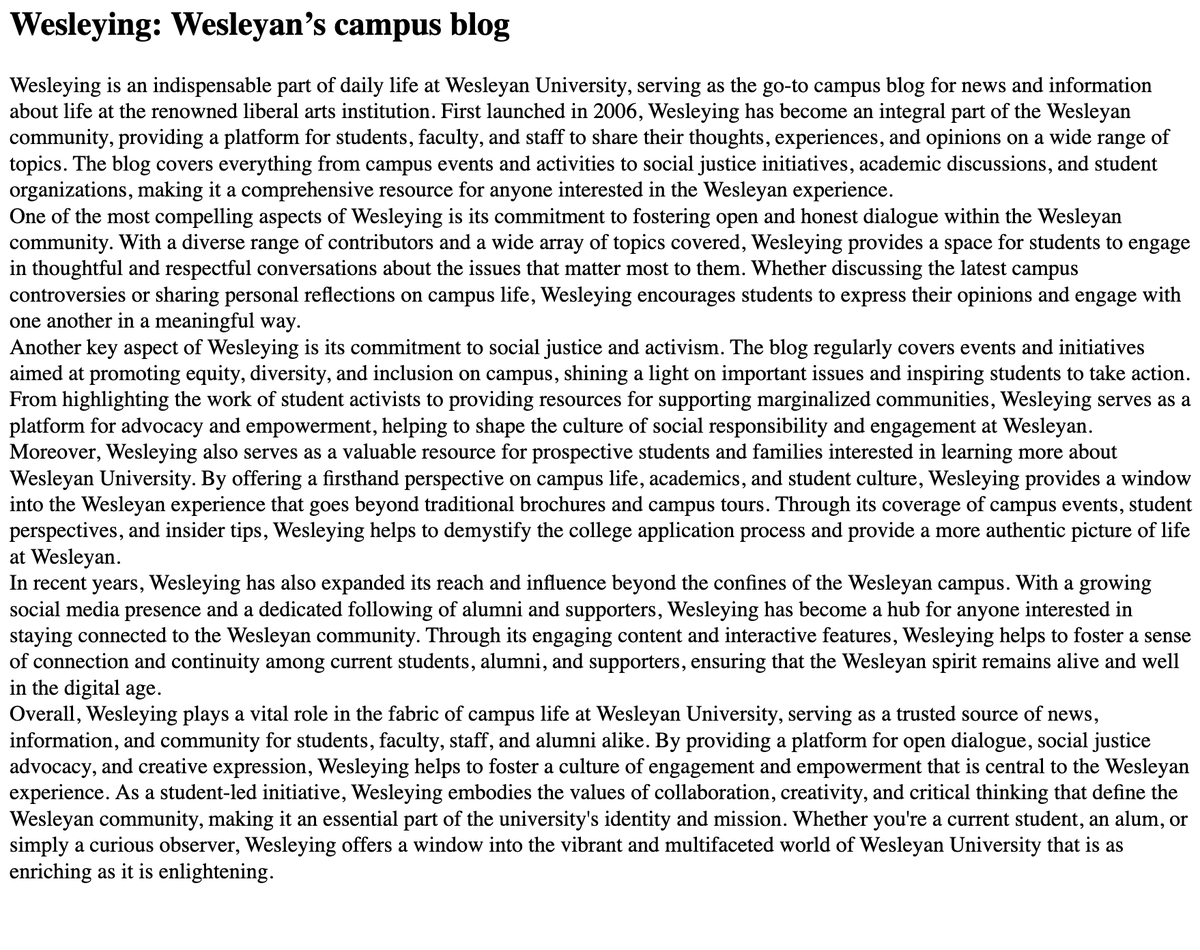 AuralWes's tweet photo. not sure who bought the wesleying domain and put some plain HTML ai-generated text on here, but it's definitely not confidence-inspiring https://t.co/PcWGYmRg4z