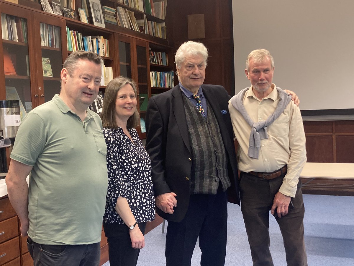 GSI President @RMcMnow captured here at the Presentation of the Society’s Lifetime Contribution Award to Prof WJ Smyth of @NewGeographyUCC - along with fellow Cork Geography stalwarts Dr Kieran Hickey and Prof Emeritus Robert Devoy