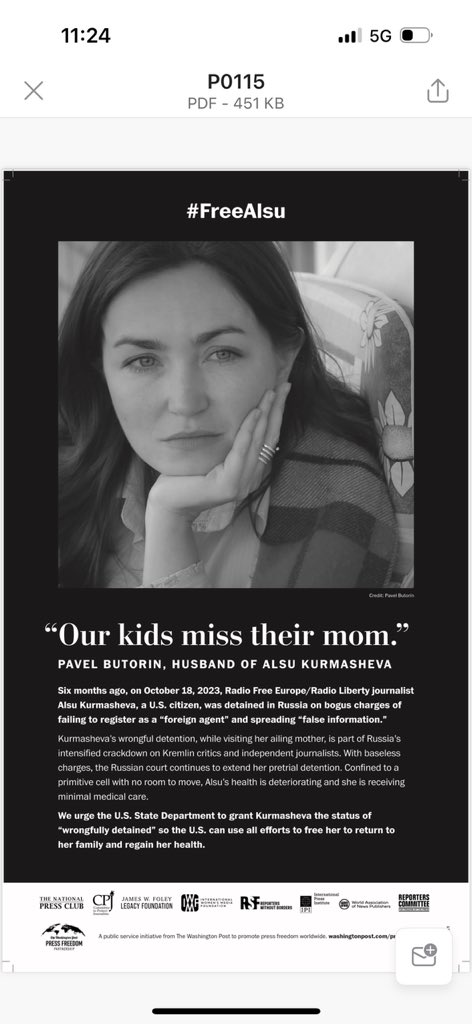 Honored to help create this ad for @wppressfreedom for Alsu Kurmasheva. #FreeAlsu @pressclubdc